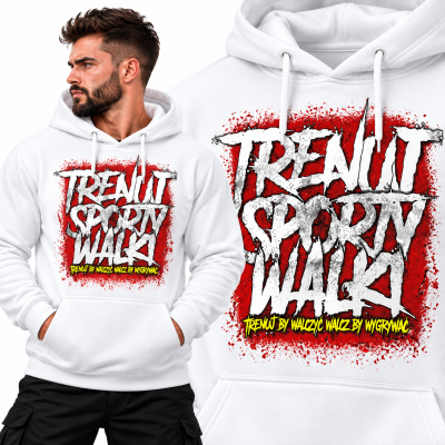 BLUZA Z KAPTUREM SPORTY WALKI TRENUJ BY WALCZYĆ, WALCZ BY WYGRYWAĆ